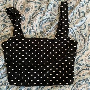 Black and white heart top